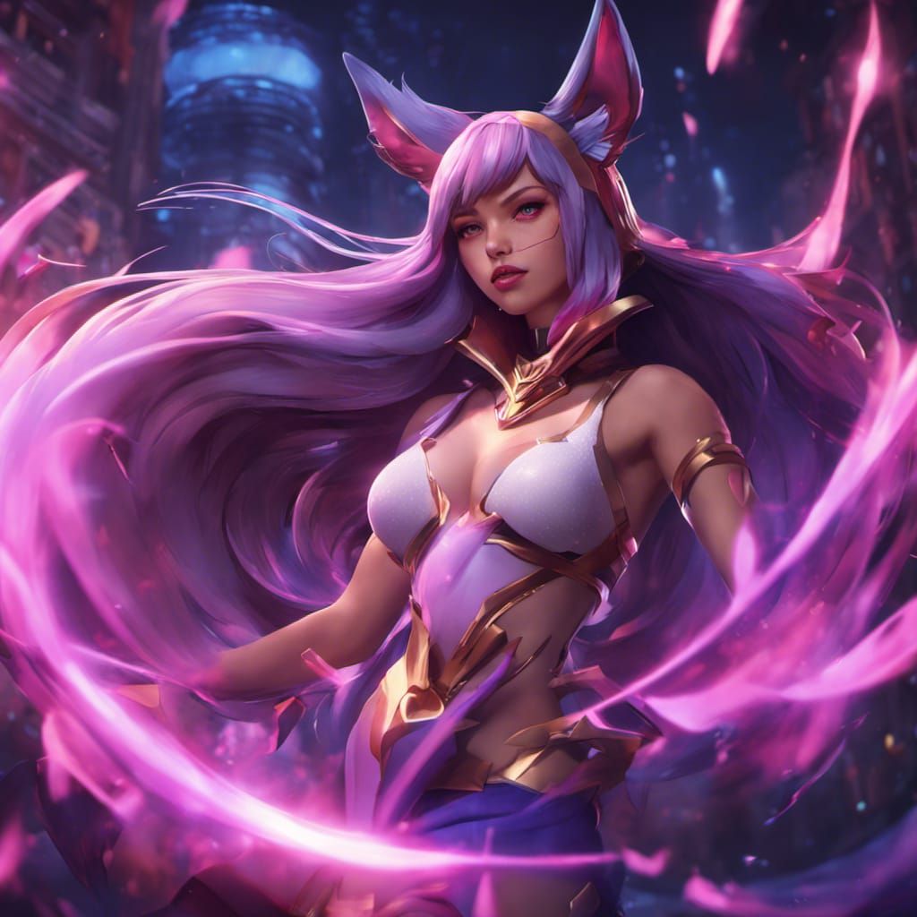 Ahri KDA: Detailed Matte Painting in 8K