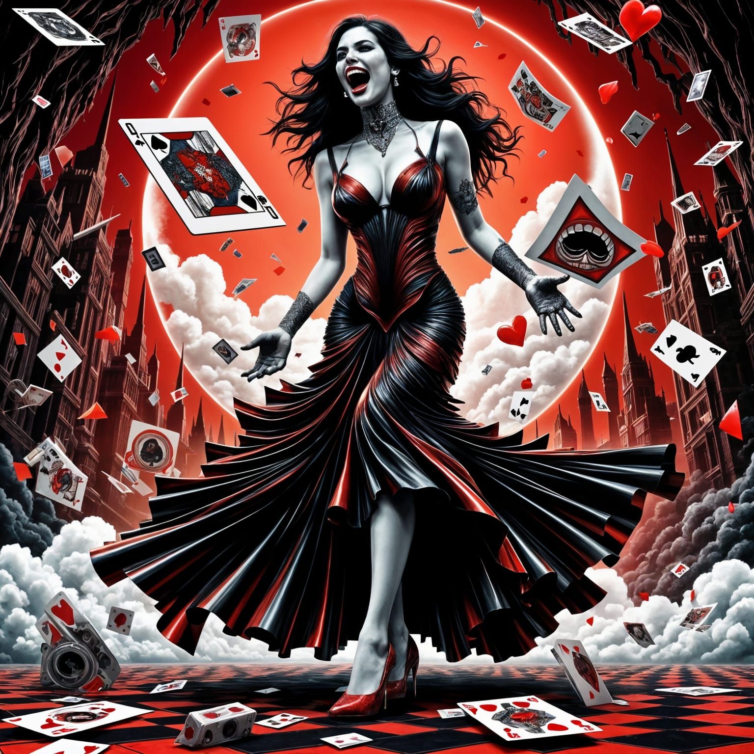 Ethereal Vampire Gambler in Triadic Colors