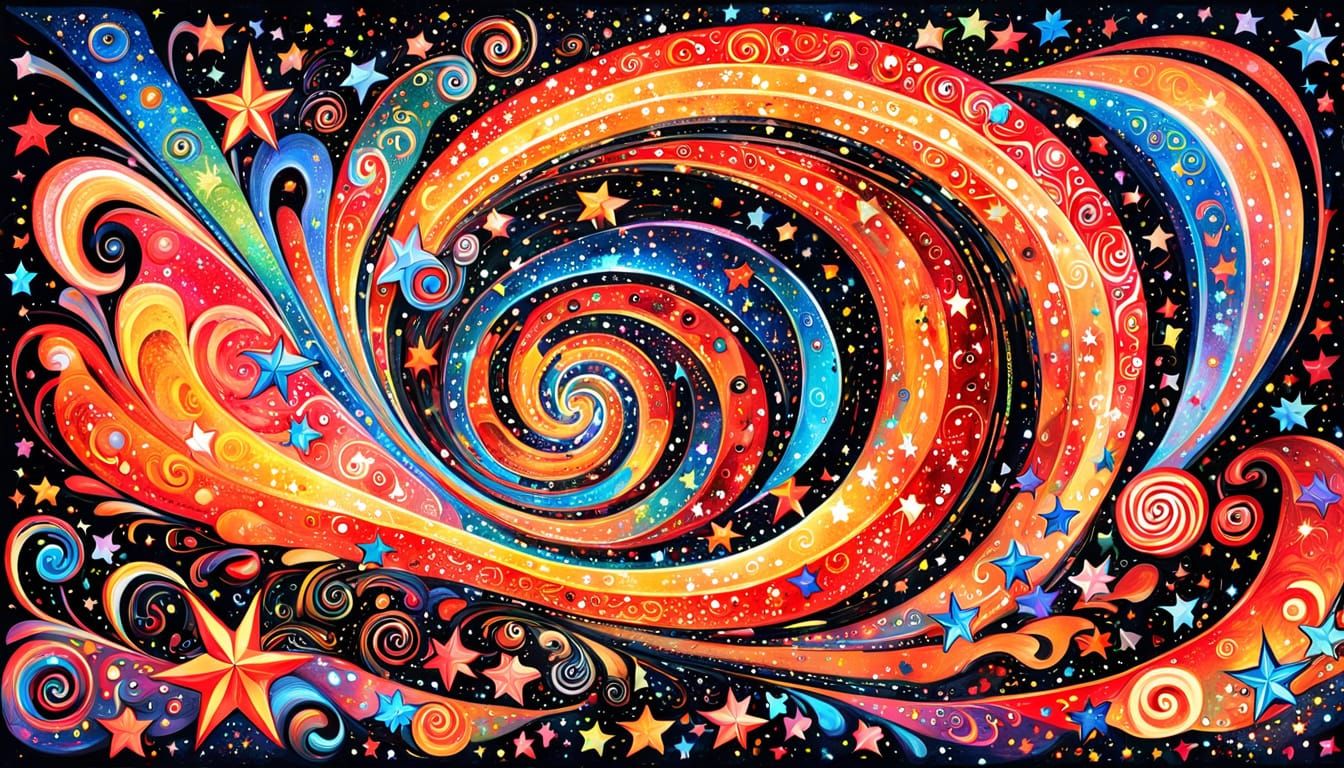 Iridescent Whirly Star Swirls in Deep Linear Cylindrical Eff...