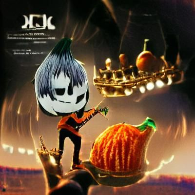 Spooky Jack-o'-Lantern with Menacing Grin