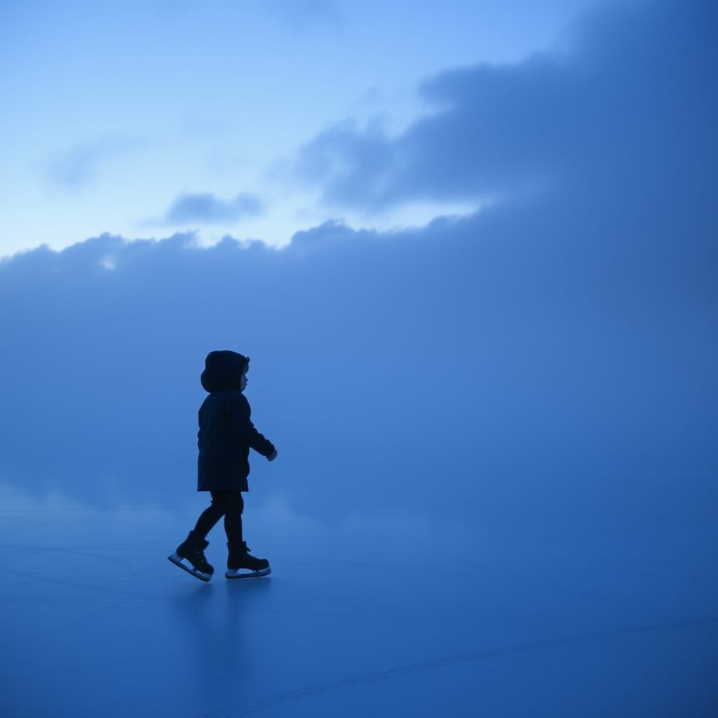 Serene Blue Hour Skater