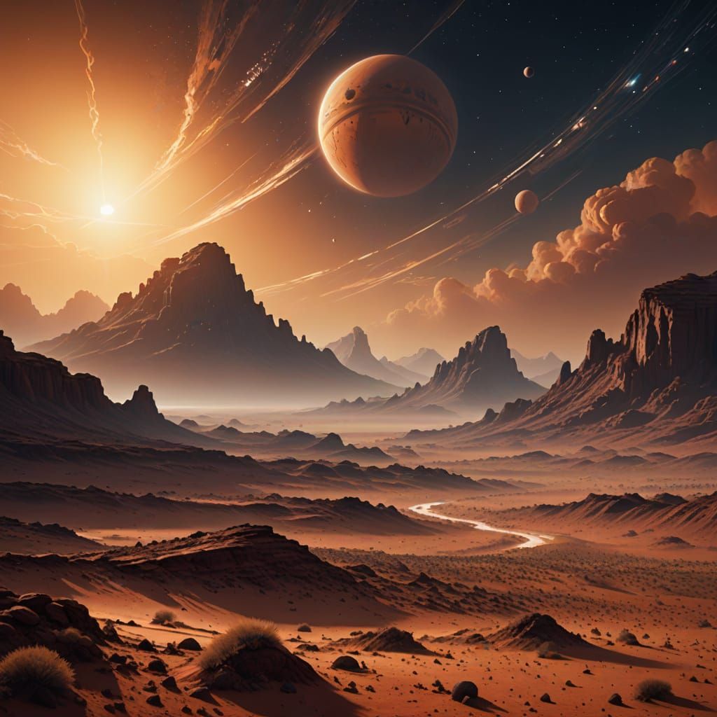 Ethereal Mars Moons in Soft Focus Photography