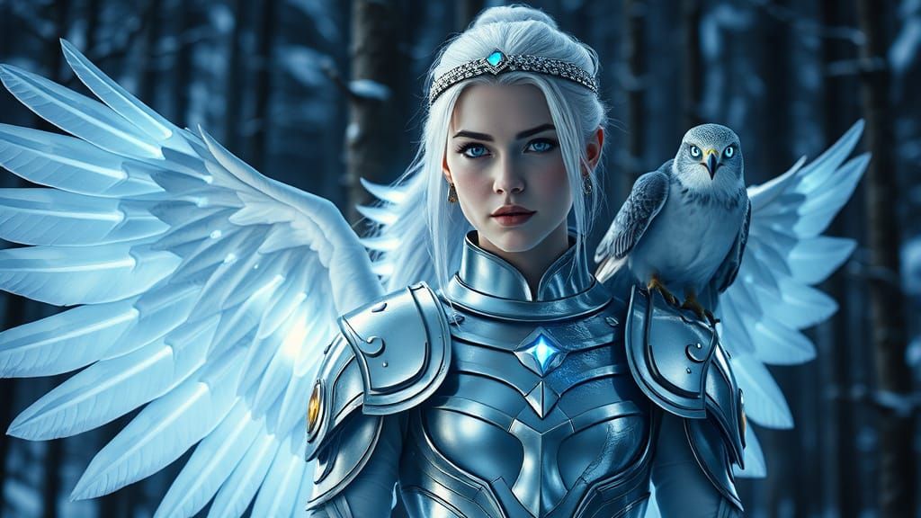 Ethereal Winter Valkyrie with Frost Falcon