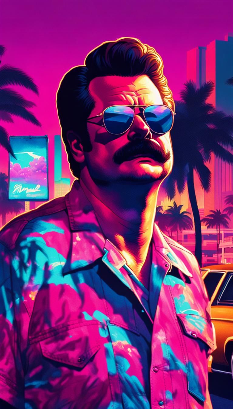 Look out Don Johnson, it's Ron Swanson