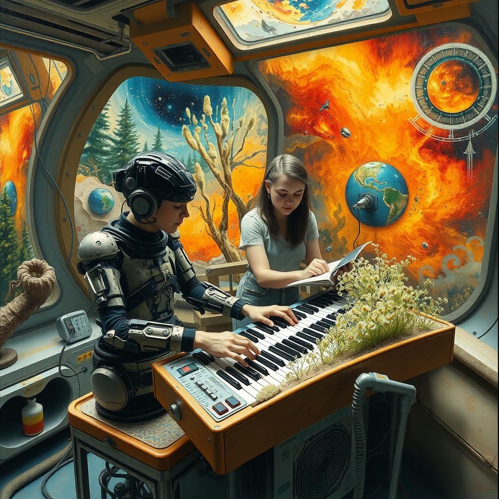 Surreal Composers on a Starship Keyboard