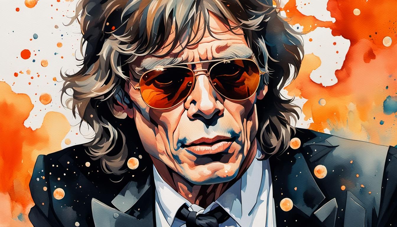 Mick Jagger in London: Pop Art Portrait