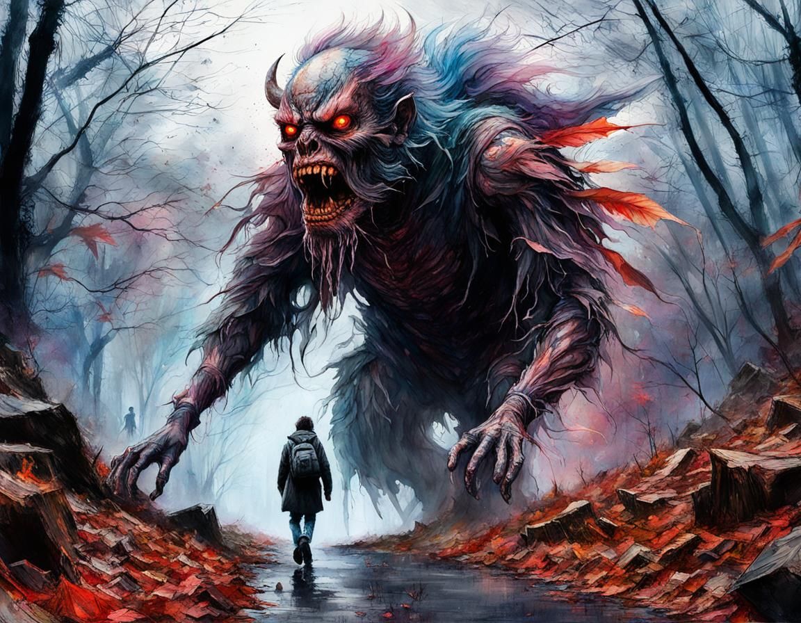 Macabre Cronenberg Monster in Neon Tokyo Wasteland