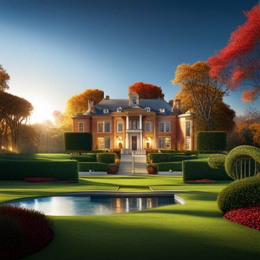 Butterfly Manor: Hyperrealistic Fantasy Architecture