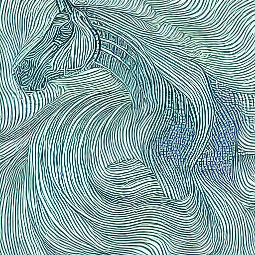 Abstract Fractal Horse in Motion