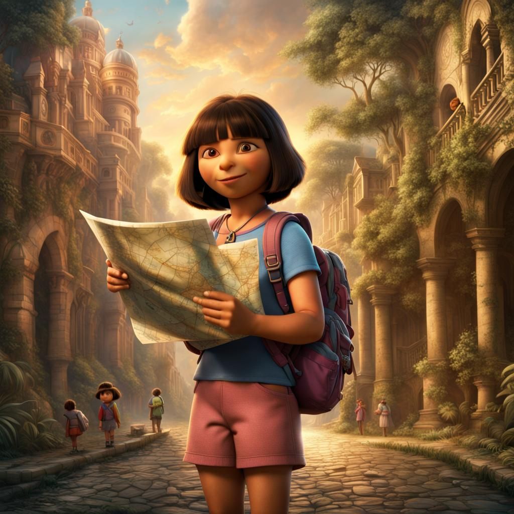 Dora the Explorer Map in Digital Matte Painting