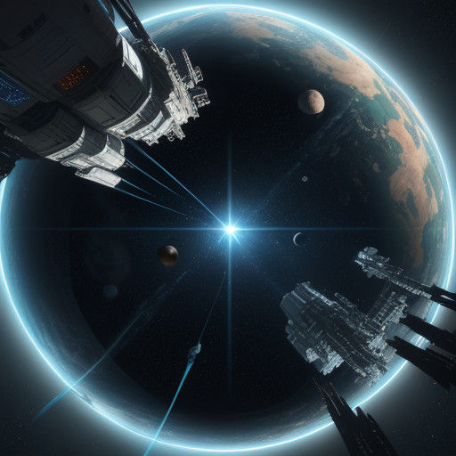 Cyberpunk Space Colony Aesthetic in Syd Mead Style