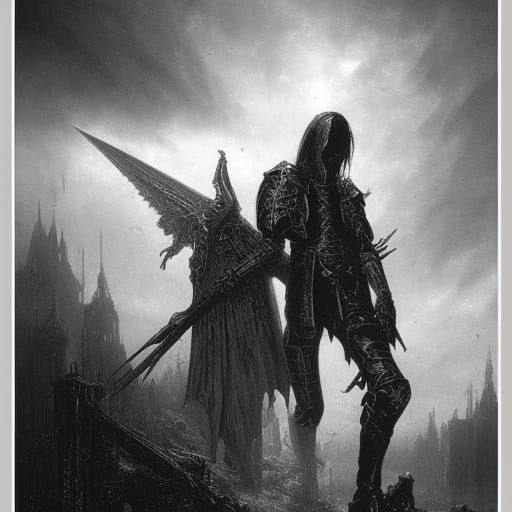 Armored Vampire Knight in Doré Style