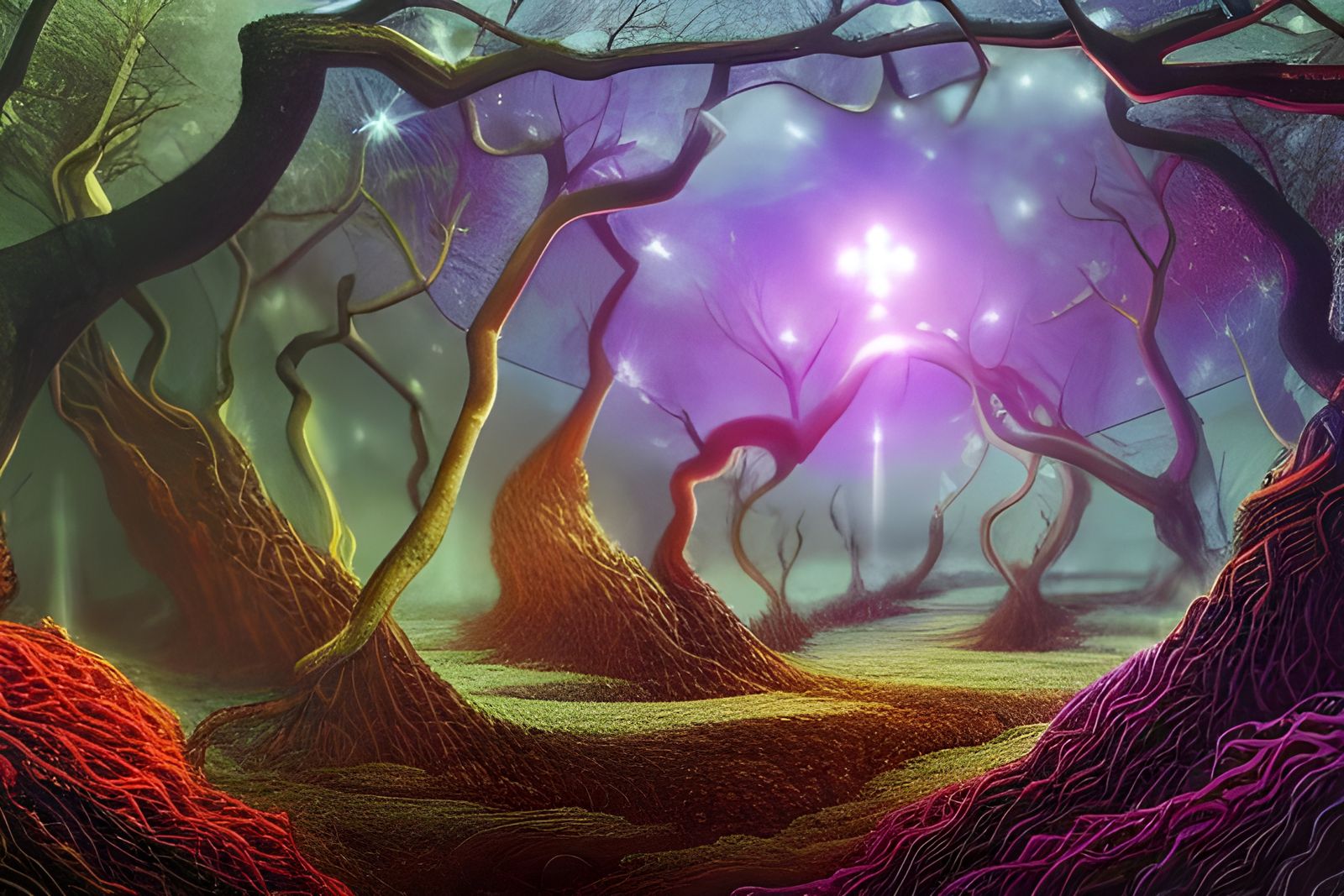 Otherworldly Glade: Whispers to a Luminous God