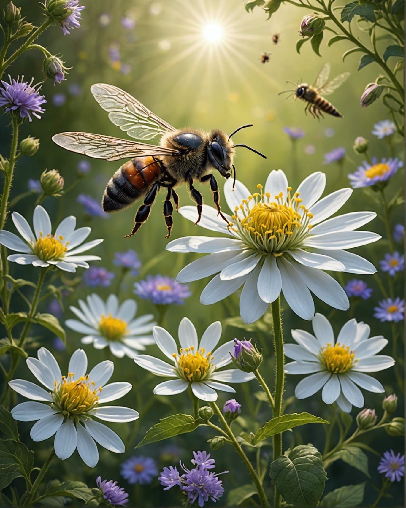 Serene Nature Scene with Intricate Details