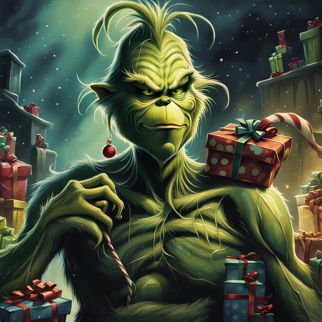 Grinch's Whimsical Christmas Heist: A Children's Book Illust...