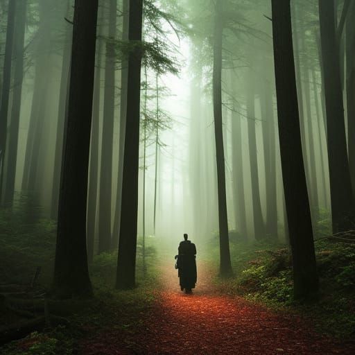 Terrifying Phantom Apparition in Haunted Forest