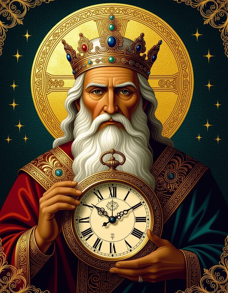 Byzantine Icon of the Father of Time