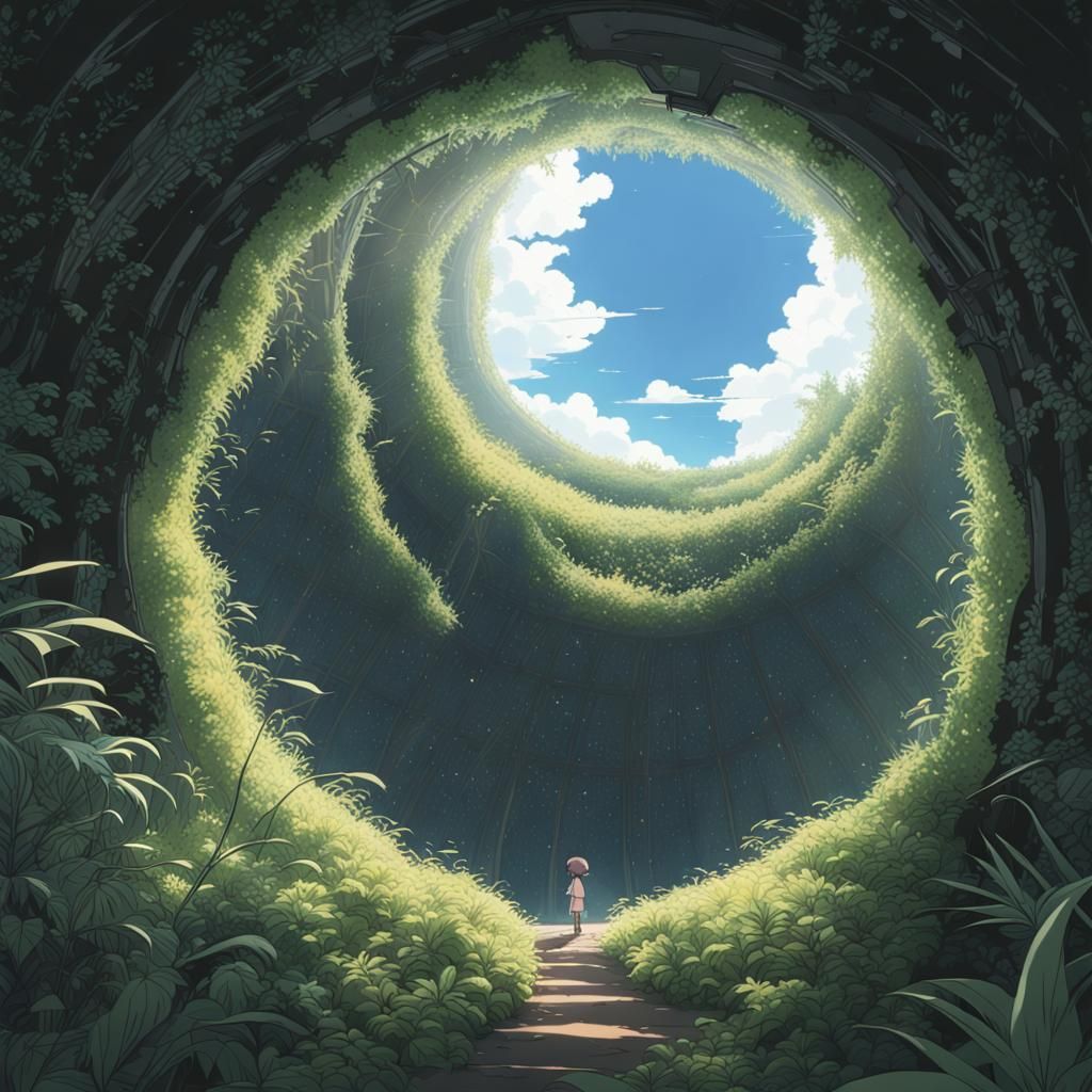 Black Hole Eats Planets: Studio Ghibli Anime Art