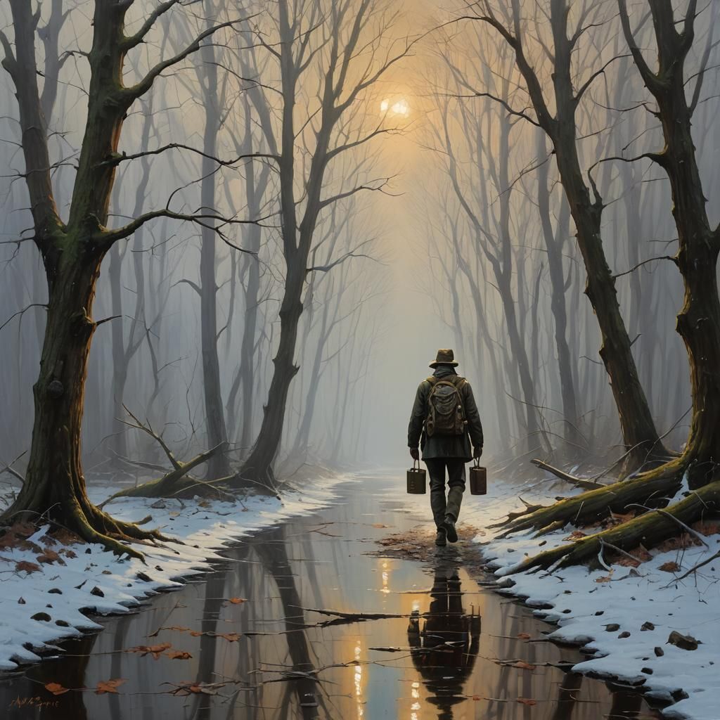 Subtle Hope: Digital Oil Painting