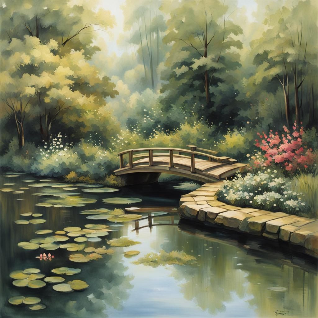 Tranquil Pond: A Visual Representation of Peace