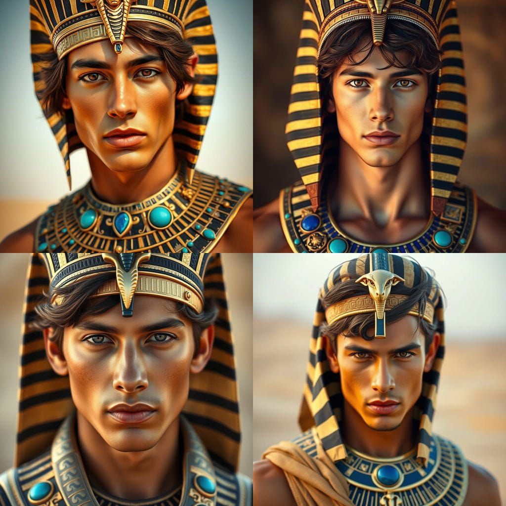 Portrait of a Man with Sculpted, Royal Features