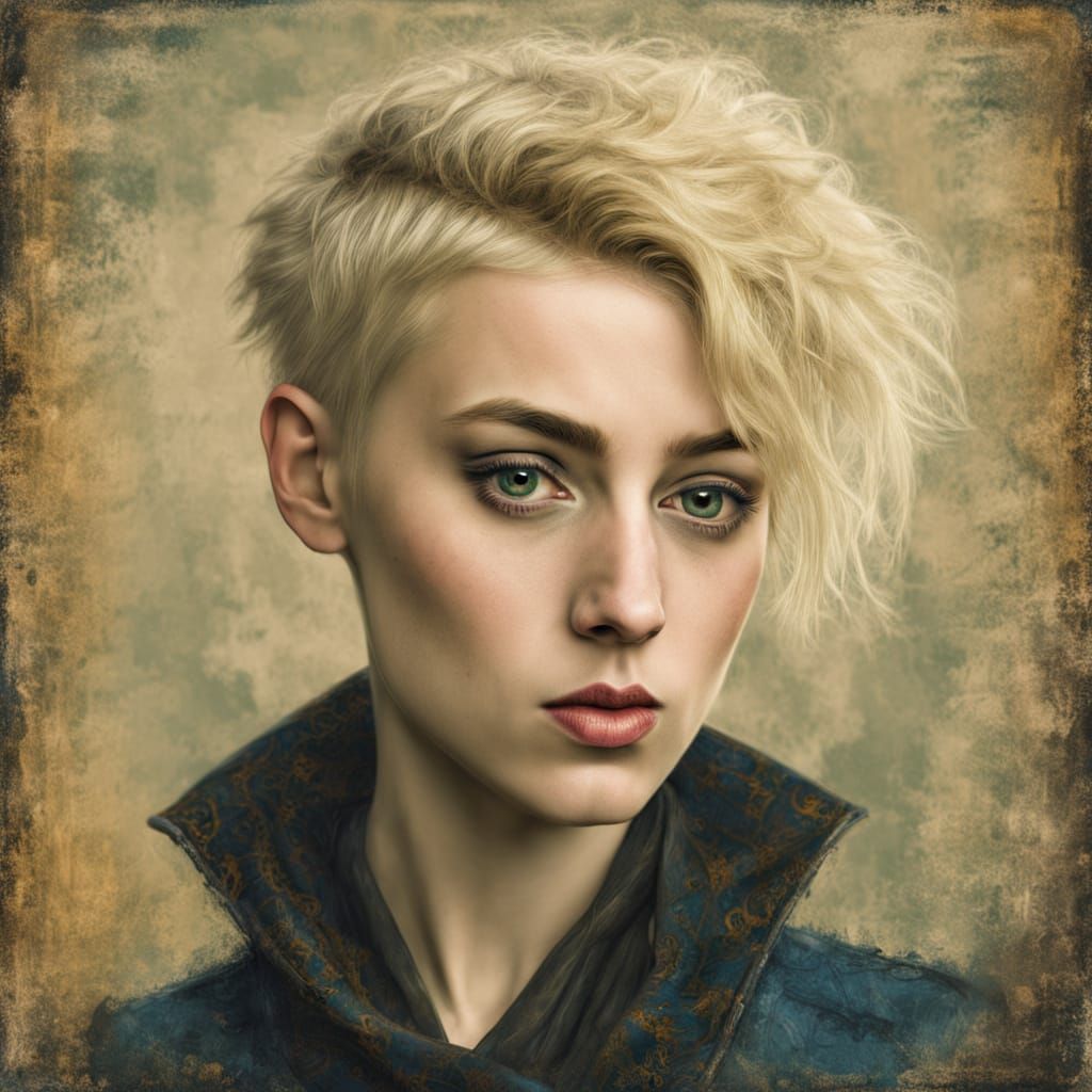 Grunge Punk Goddess in Pre-Raphaelite Style