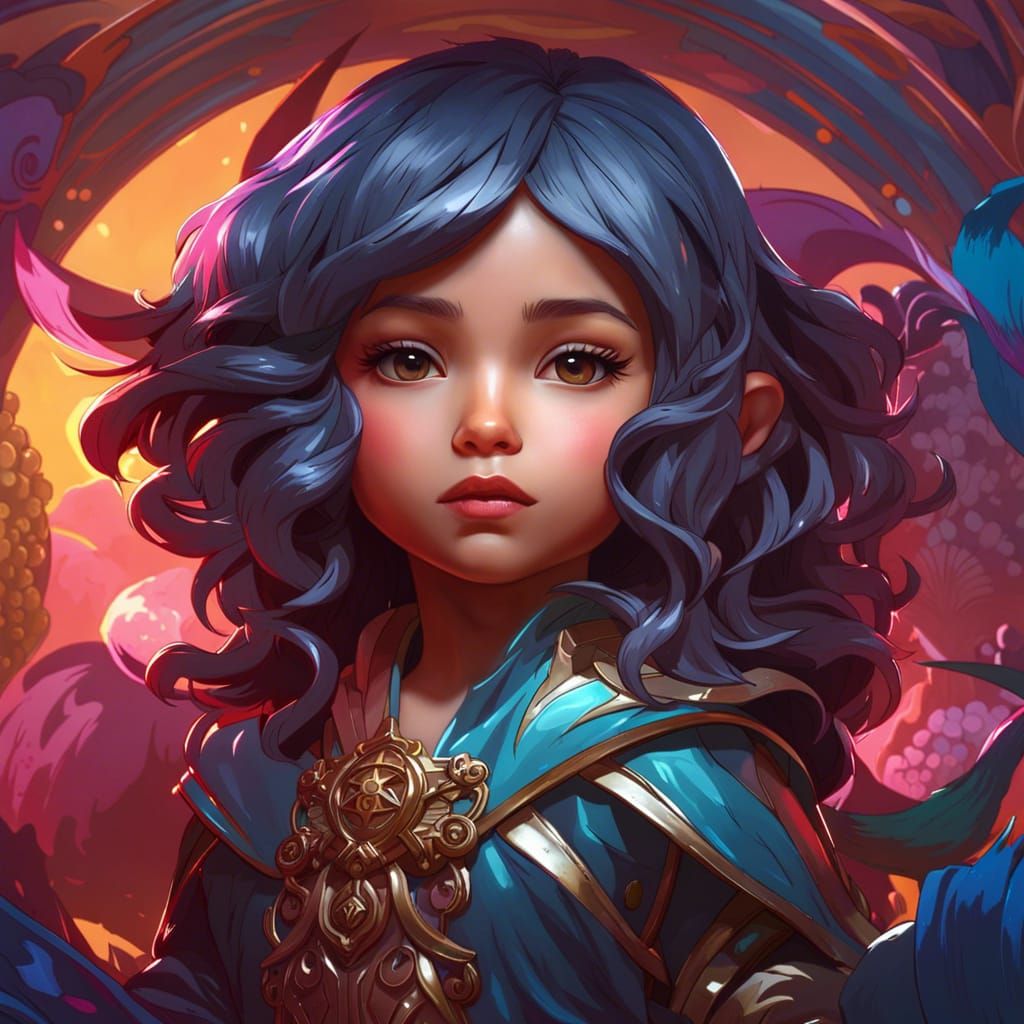 Chibi Portrait in Hyperdetailed Digital Art Style
