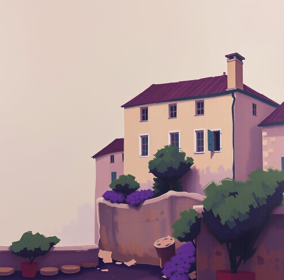 Grim Purple Sovereign in Post-Impressionist Style