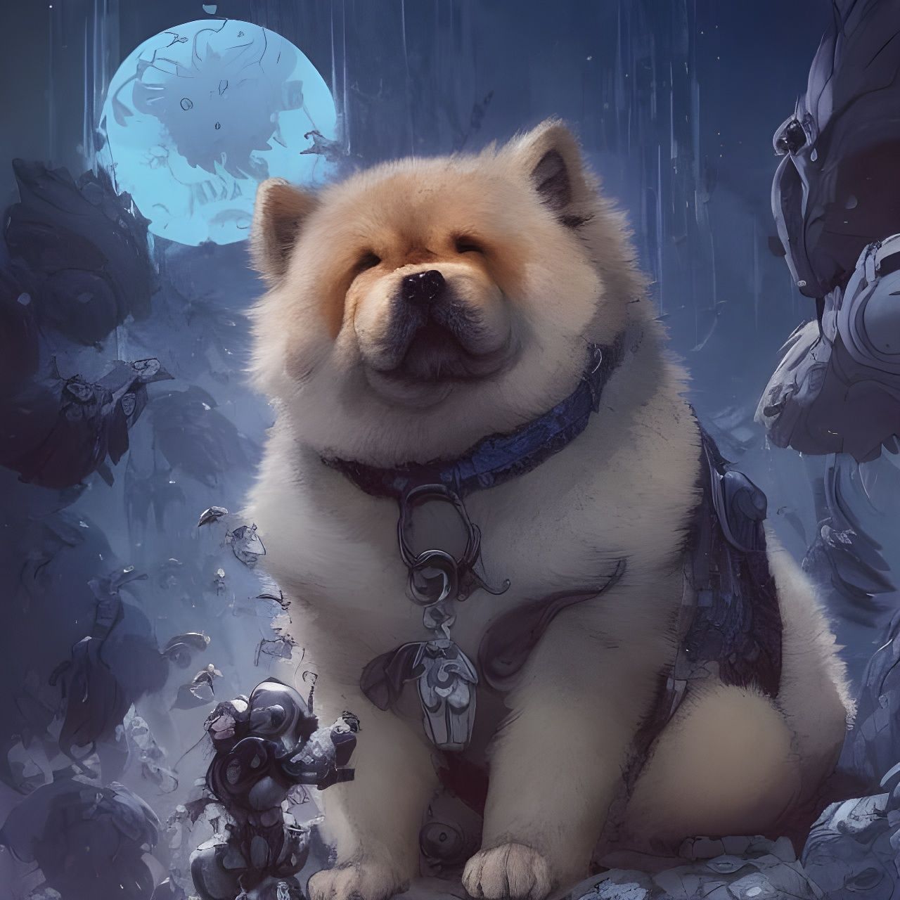 Cute Chow Chow Splash Art Masterpiece