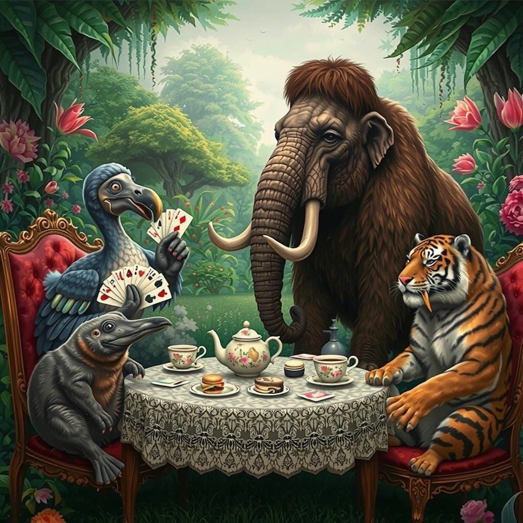 Whimsical Tea Party in a Fantastical Garden