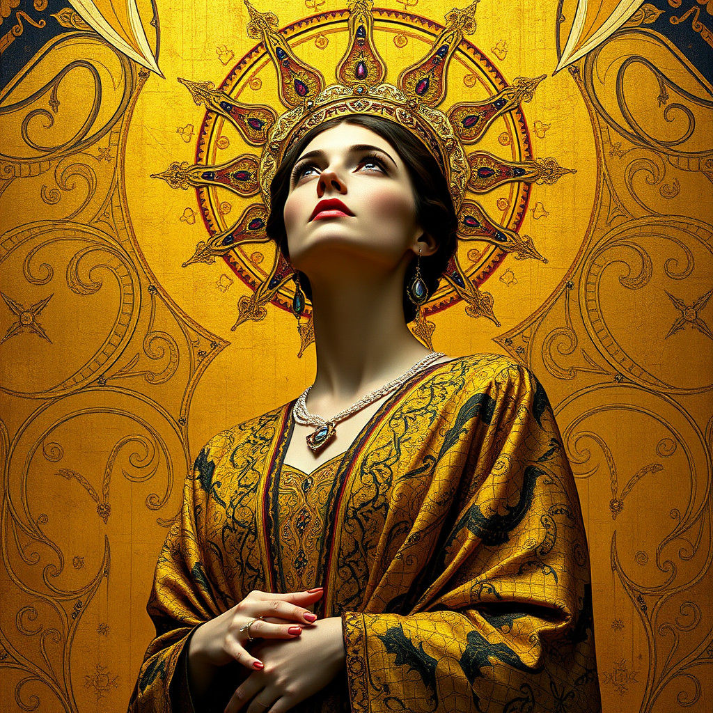 Majestic Queen in Art Nouveau Style