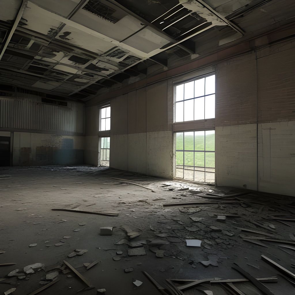 Abandoned Industrial Complex in Urban Decay