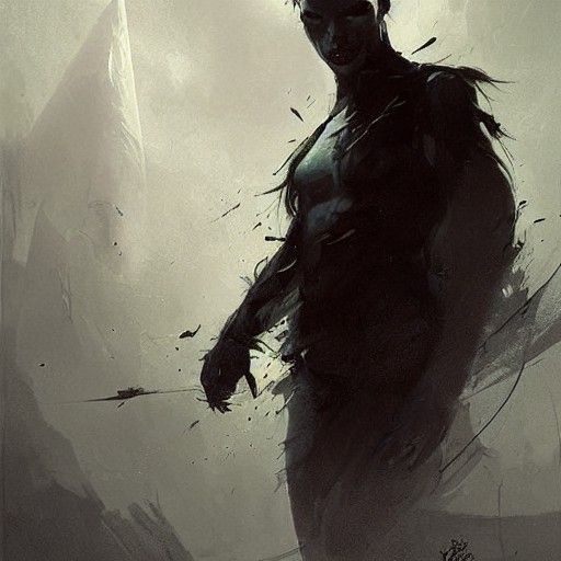 Sinister Self-Portrait in Dark Fantasy Style