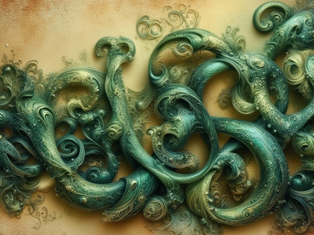 Intricate Celtic Knotwork in Emerald Green