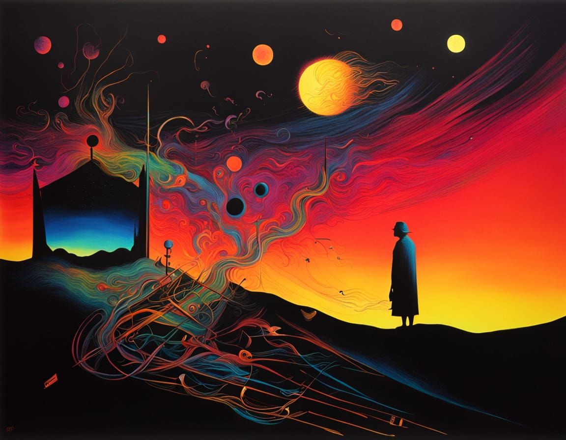 Abstract Musical in Surrealist Techno Style