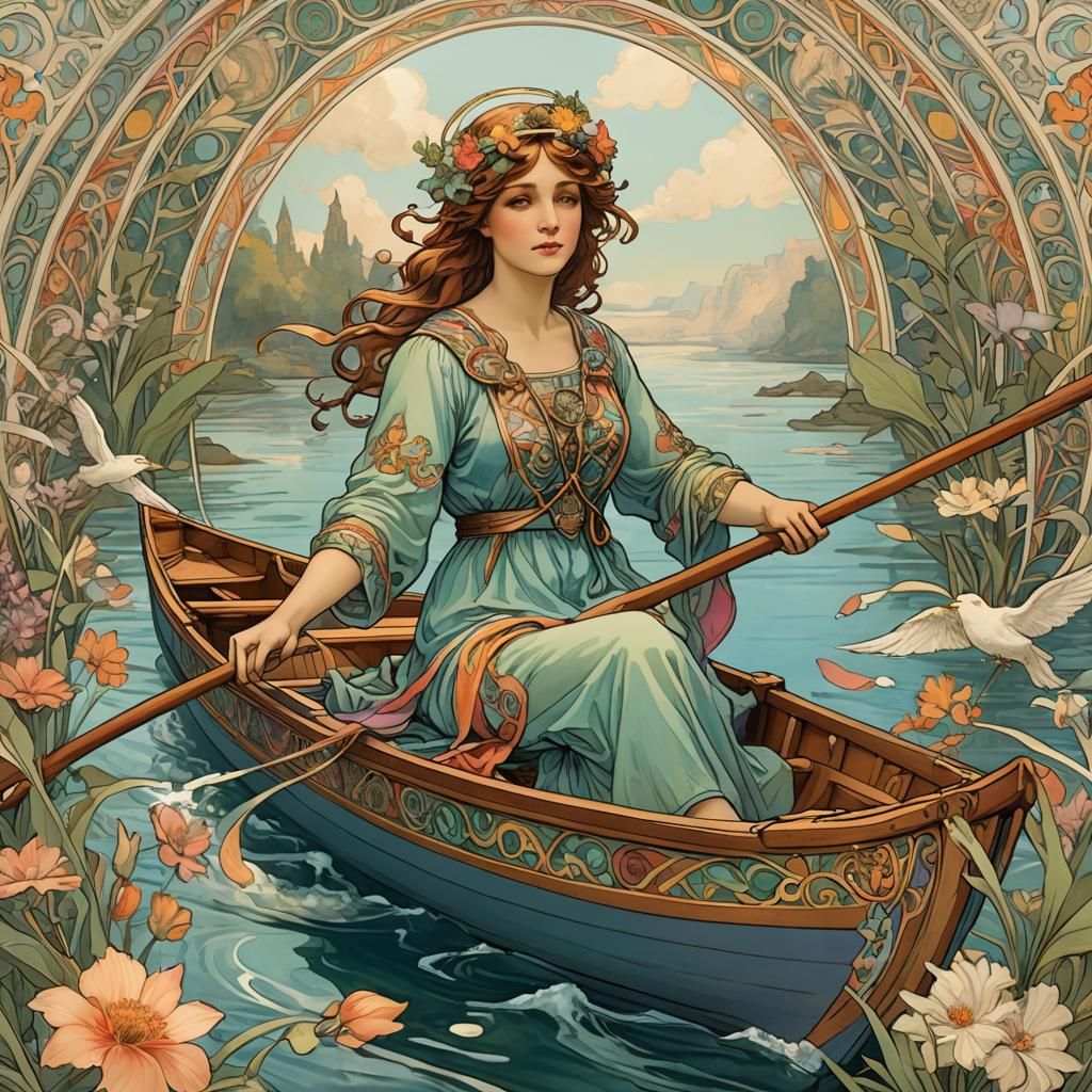 Angel in boat