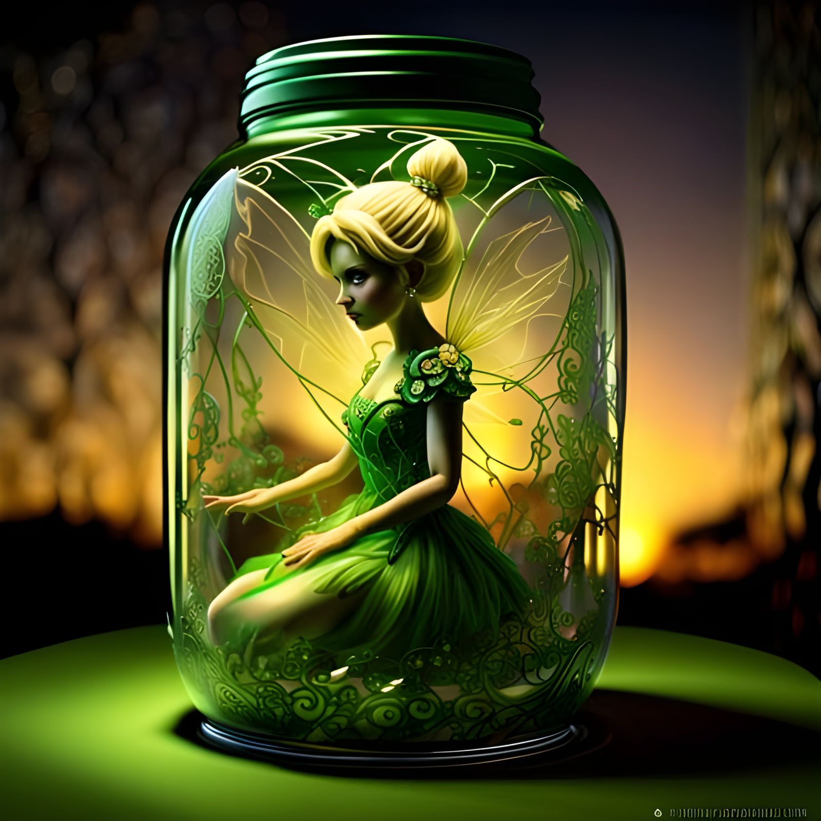 Tinkerbell Trapped: A Hyperrealistic Fairyscape