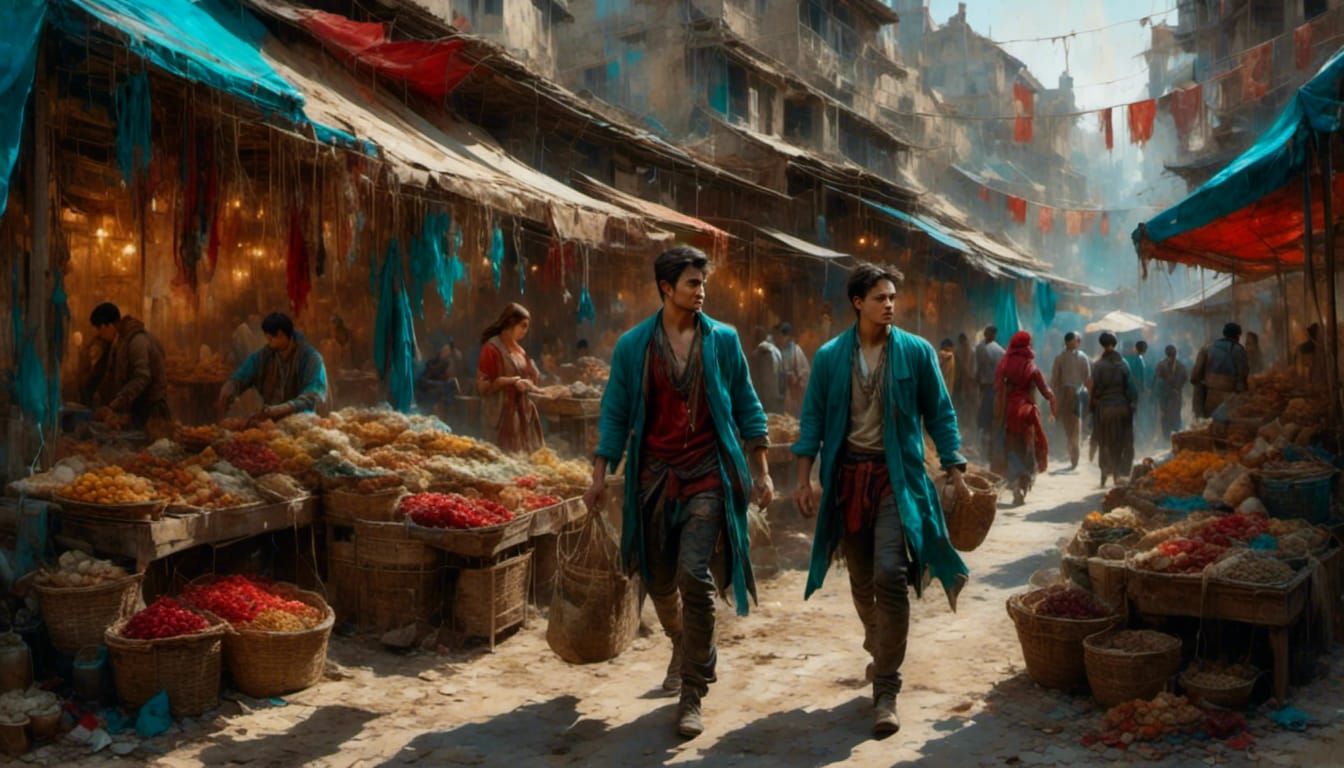 Fleeing the Marketplace: A Syd Mead Inspired Chase