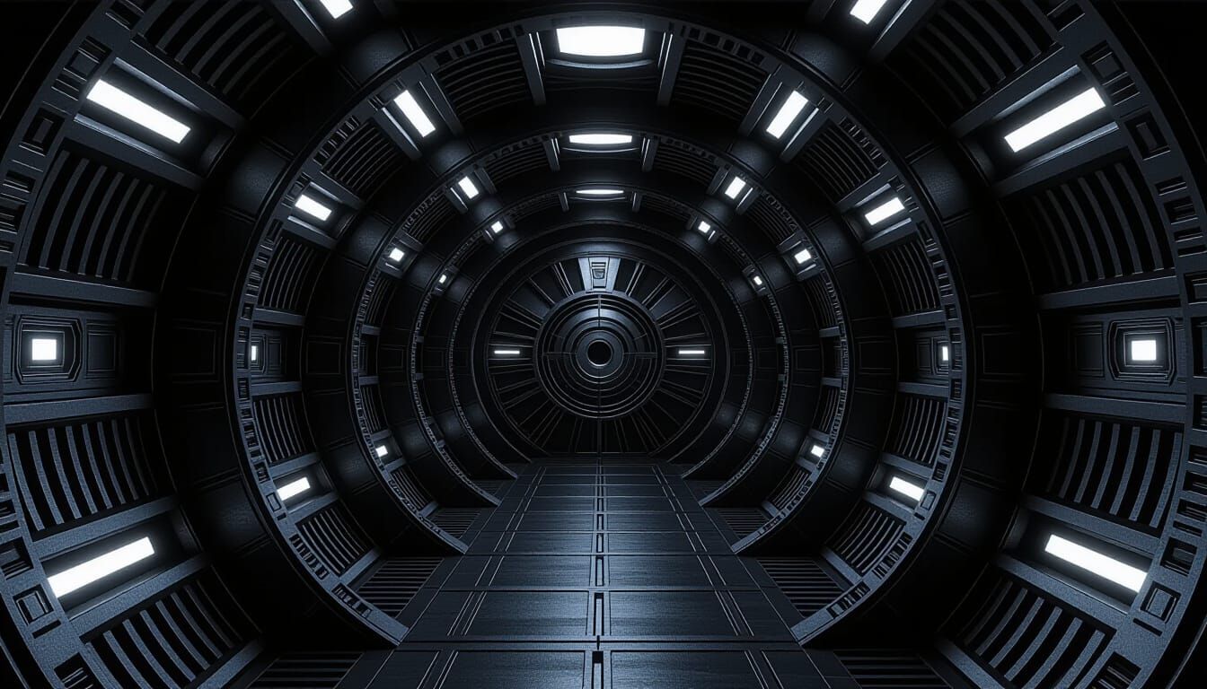 Nostromo Spaceship Interior in Giger Style
