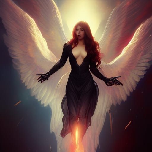 Angel of Death Soaring Through Space