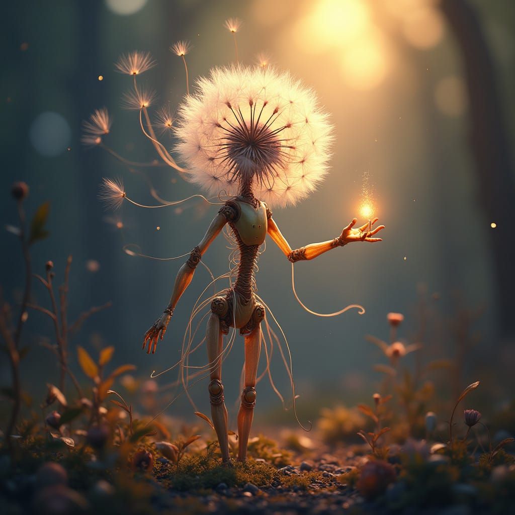 Dreamlike Encounter in Iridescent Hues