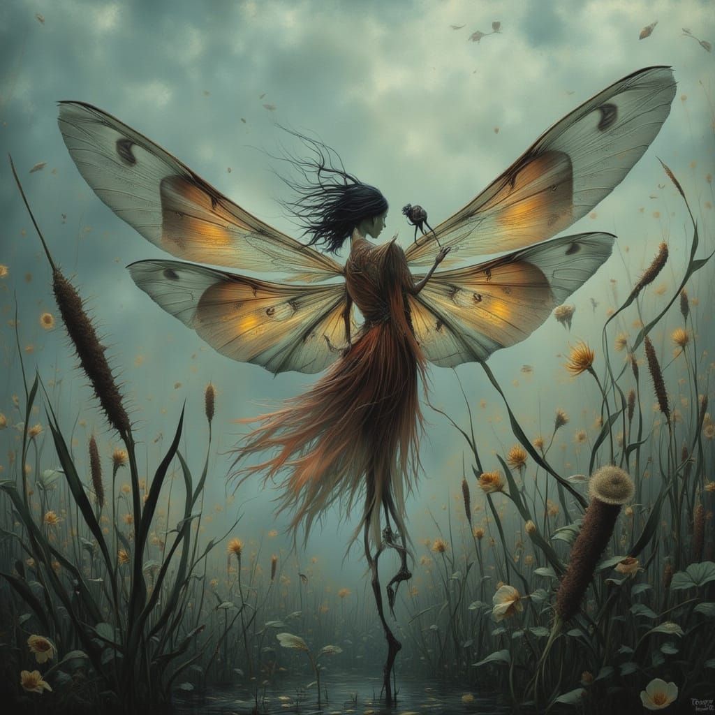 Dragonfly Portrait in Unsettling Beauty