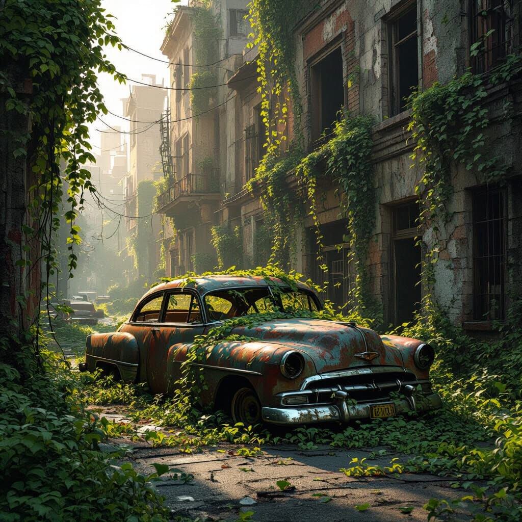 Nature Reclaims Forgotten Cityscape in Digital Matte Paintin...