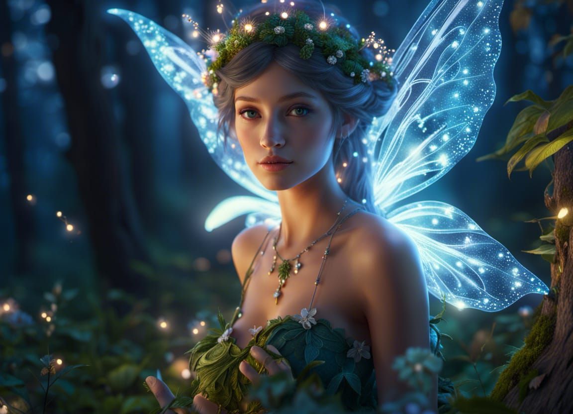 Fairy in beautiful night