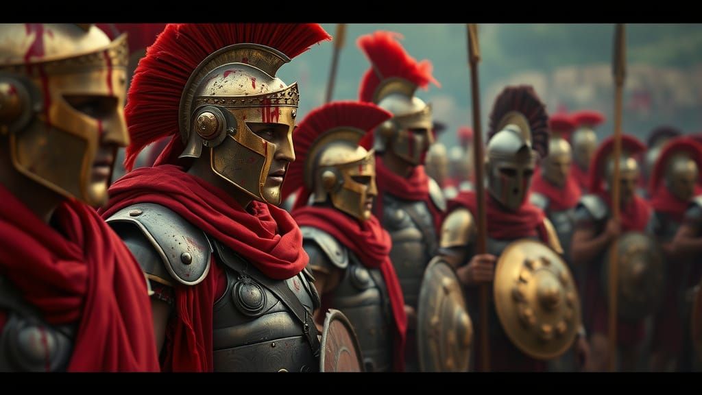 Leonidas and Last Hoplites Stand in Thermopylae, Epic Battle...