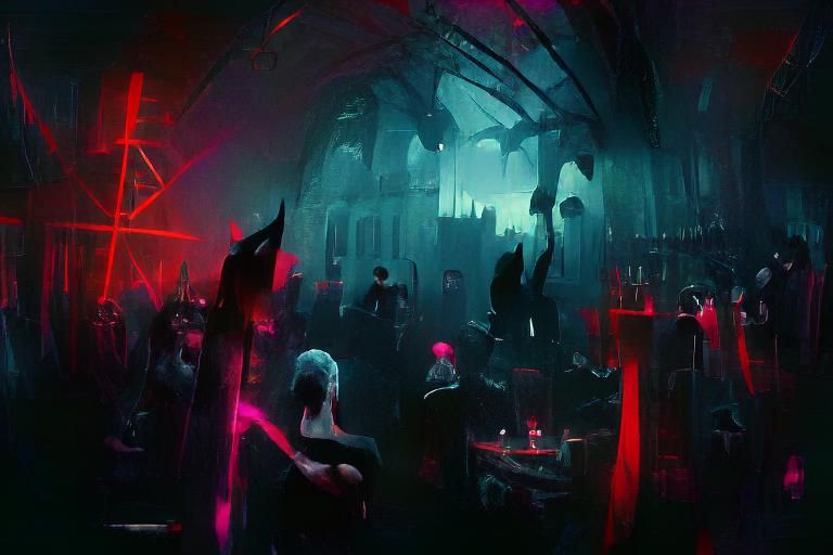 Gothic Vampire Nightclub: Industrial Rave in Neo-Gothic Styl...