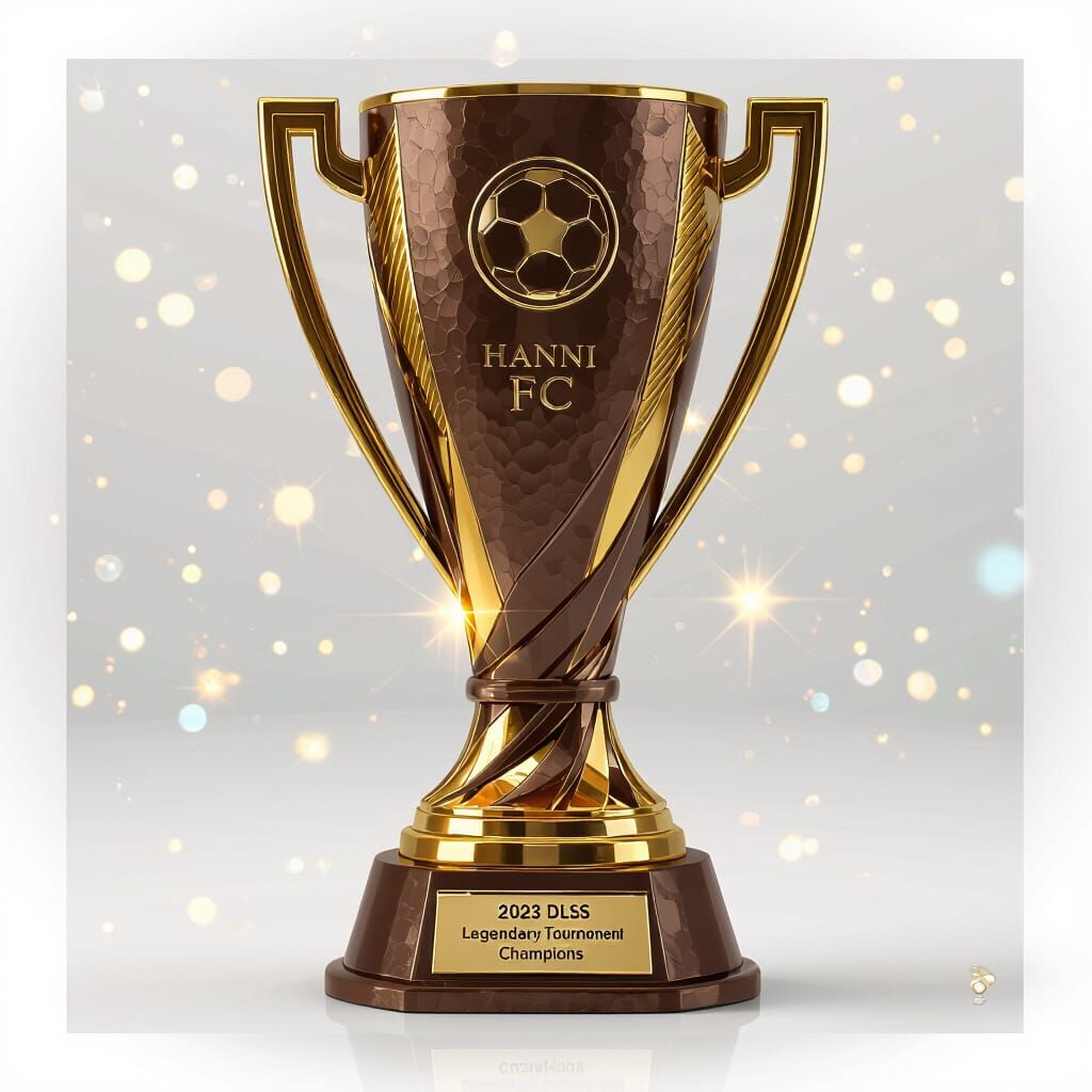 Bronze Soccer Trophy for Hanni FC, Modern Style