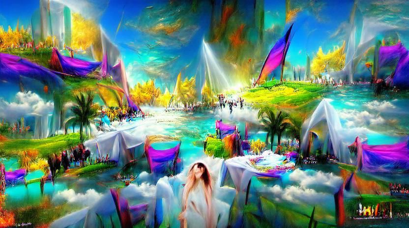 Heaven Concept Art: Impressionistic Expressionism in 3D