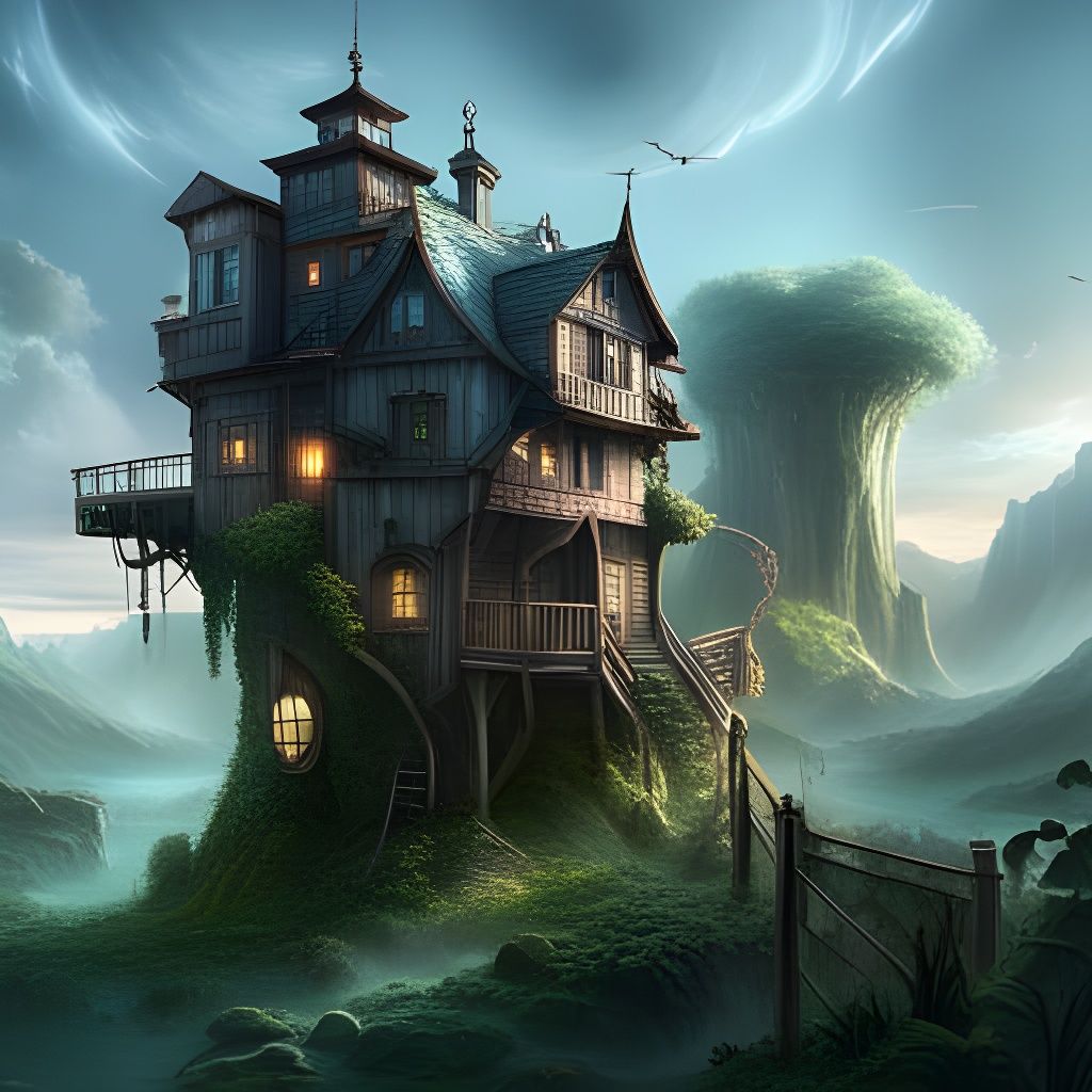 Waterfall Treehouse: Epic Digital Matte Painting