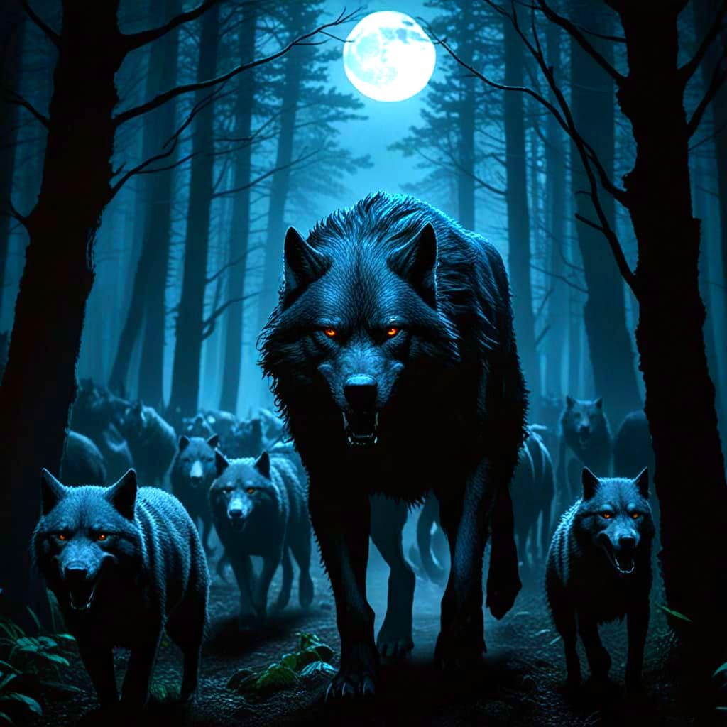 Werewolf Pack Stalks Pilgrims Through Gothic Forest